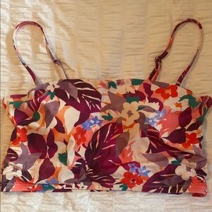 Athleta Multicolor Floral along-Lined Bikini Top
